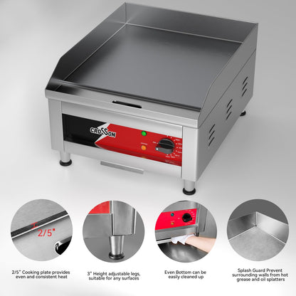 Commercial Countertop Electric Deep Fryer and Griddle