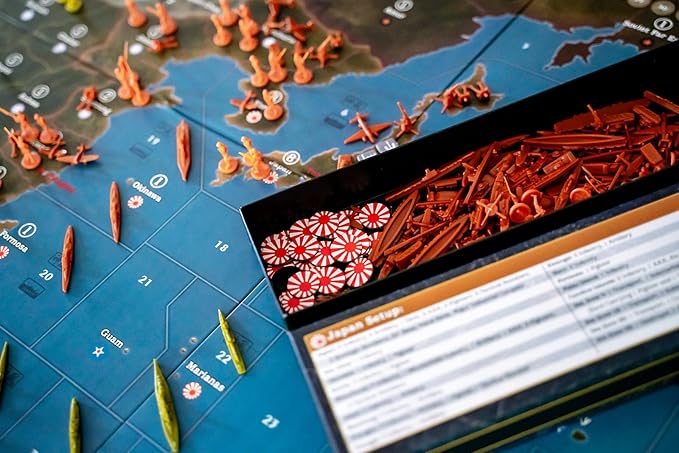 Renegade Game Studios Axis &amp Allies 1940 Pacific Second Edition WWII Strategy Board Game War Miniatures Two to Four Players Ages Fourteen Plus