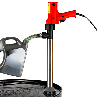 110V High-Power 1980W Electric Liquid Transfer Pump - 91cm Stainless Steel Tube 2m Steel Wire Hose - for Slightly viscous liquid,Lube Oil, Water, Antifreeze - electric fuel transfer pump