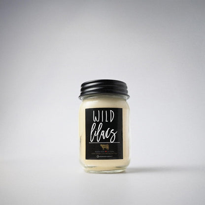 Milkhouse Candle Company Wild Lilacs Soy Candles - Lilacs | Jasmine & Lily | Verdant Greens Scented - 13 oz Mason Jar with Lid, 70+ Hour Burn Time, Made in the USA