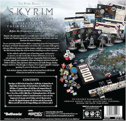 The Elder Scrolls V: Skyrim The Adventure Game - Epic Cooperative &amp Solo Board Game Open-World Questing Character Progression &amp Narrative Strategy Ages 14+ 1-4 Players 60-120 Min Playtime