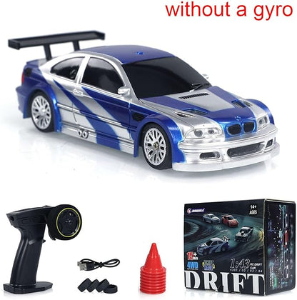 TOUCAN RC HOBBY RC 1/43 Scale Ready to Go Race Car Remote Control Drift Car 4WD Mini Lights Without a Gyro for Ages 14+