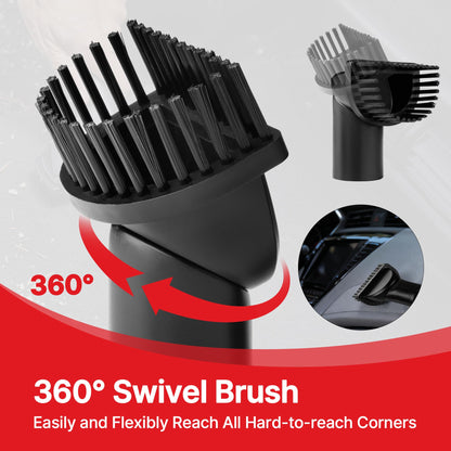Shop-Vac 6 Gallon 4.0 Peak HP Wet/Dry Vacuum 1-1/4’’ Swivel Brush, 2 Pack
