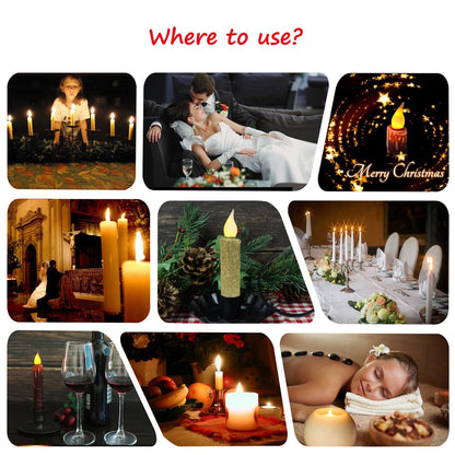 CVHOMEDECO. Glitter Flameless Candles Flickering Battery Operated LED Taper Candles with Timer for Home, Wedding, Halloween, Christmas Decor. Gold, 4-3/4 Inch, Set of 2