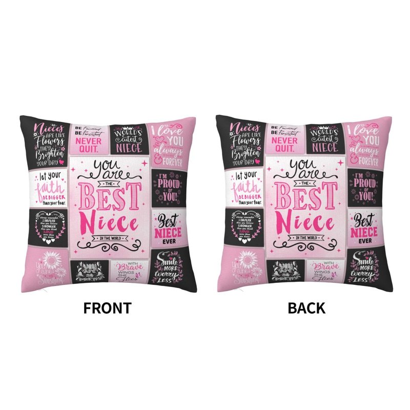 Niece Gifts from Auntie, 2026 Graduation Gifts for Niece from Aunt, to My Nieces Gift from Uncle Auntie, Best Birthday/Graduation Gifts for Nieces Adult from Aunts Pillowcases 18" x 18"