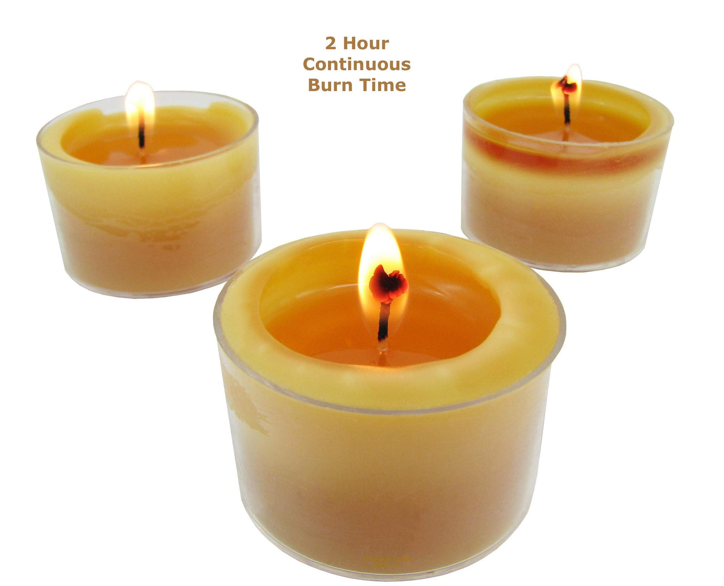Beeswax Candle Works, 8-Hour Tea Lights (Pack of 18) 100% USA Beeswax