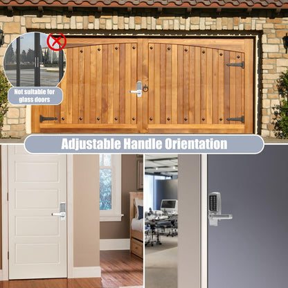 Mechanical Door Lock, Mechanical Push Button Lever Lock, Keyless Entry Commercial & Residential, Water-Proof Zinc Alloy, Easy to Install, for Garden, Yard, Garage