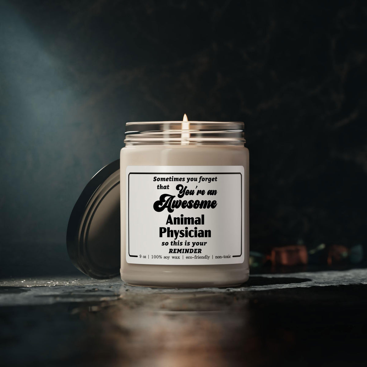 Animal Physician Candle Gifts for Women Men - Appreciation Thank You Birthday Retirement Graduation - Veterinarian Animal Doctor Veterinary - 9oz Soy Wax Cinnamon Vanilla Scent