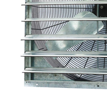 Iliving - 36" Wall Mounted Shutter Exhaust Fan - Automatic Shutter - Single Speed - Vent Fan For Home Attic, Shed, or Garage Ventilation, 6128 CFM, 9000 SQF Coverage Area, Silver (ILG8SF36S)