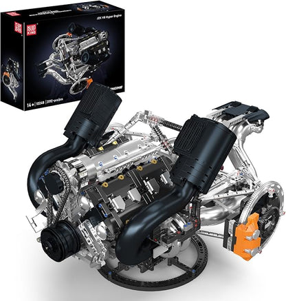 Mould King V8 Engine Building Blocks Sets V8 Engine Model kit Build Your Own STEM Model Engine 8-Cylinder Car Engine Building Engineering Toys for Age 14+/Adults Collections(3192+PCS)