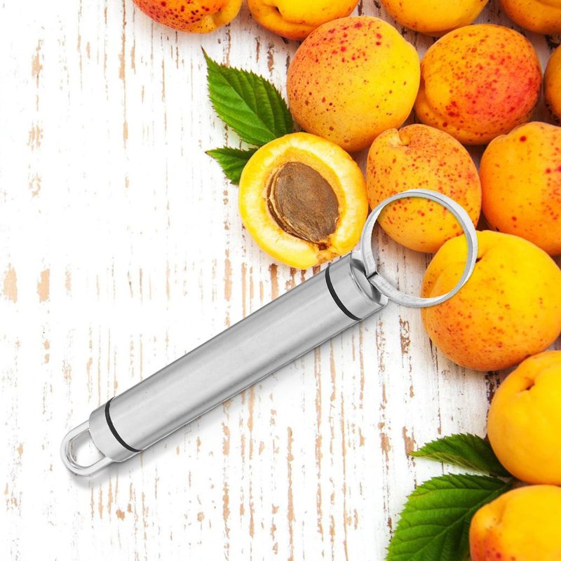 Hemoton 2 Pcs Fruit Core Removing Tools Stainless Steel Peach Corers Kitchen Utensils for Pear Bell Pepper Easy-to-Clean Kitchen Gadgets for Home Use