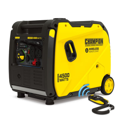 Champion Power Equipment 4500-Watt Wireless Remote Start Inverter Generator with Quiet Technology and Free 3-Year Warranty