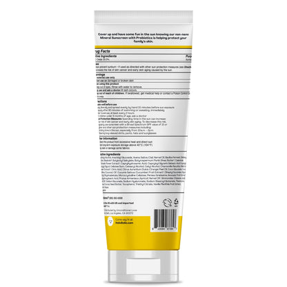 Hello Bello Mineral SPF 55 Sunscreen Lotion with Prebiotics, Water Resistant and Reef Friendly Sun Protection for Babies and Kids, 3 fl oz (Pack of 1)