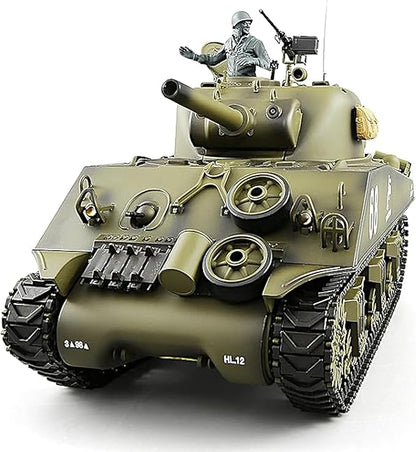 POCO DIVO Sherman M4A3 US Medium Tank 1/16 Scale RTR RC Military Vehicle Heng Long 3898 Standard Edition P Version Airsoft BB Battle Infrared IR Fight Simulate Smoke Sound Light Recoil Model