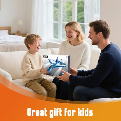 4DRC Foam RC Plane for Kids Adults Remote Control Airplane RC Jet Helicopter Drone Plane for Kids Adults Beginner Easy to Fly RC Fighter Remote Control Aircraft with Automatic Balance Gyro