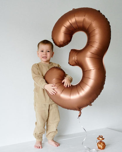 Dark Brown 7 Balloon, Coffee Brown Number Balloons 40 Inch, 7th Chocolate Birthday Decorations for Kids Girls Boys Party Decoration for Women Men, Number 7 Balloon