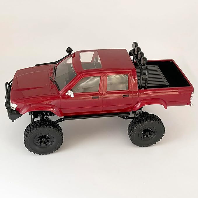 RC Rock Crawler 4x4 RC Truck 1/16 Scale RC Crawler WPL C64-1 Remote Control Truck Off Road RTR All Terrain 260 Motor 2.4GHz Fully Proportional Upgraded Chassis Hobby Vehicle for Adult