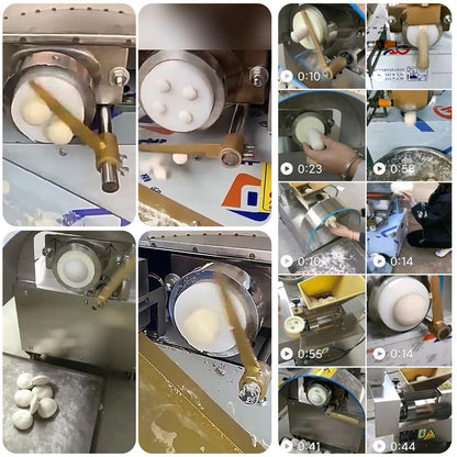 Koalalko Electric Automatic Dough Cutter Machine, 400W, 110V, Stainless Steel, 3 Sizes Molds, 25mm-40mm, 0-500g Adjustable Weight, Suitable for Food Processing Plants, Restaurants, Bakeries