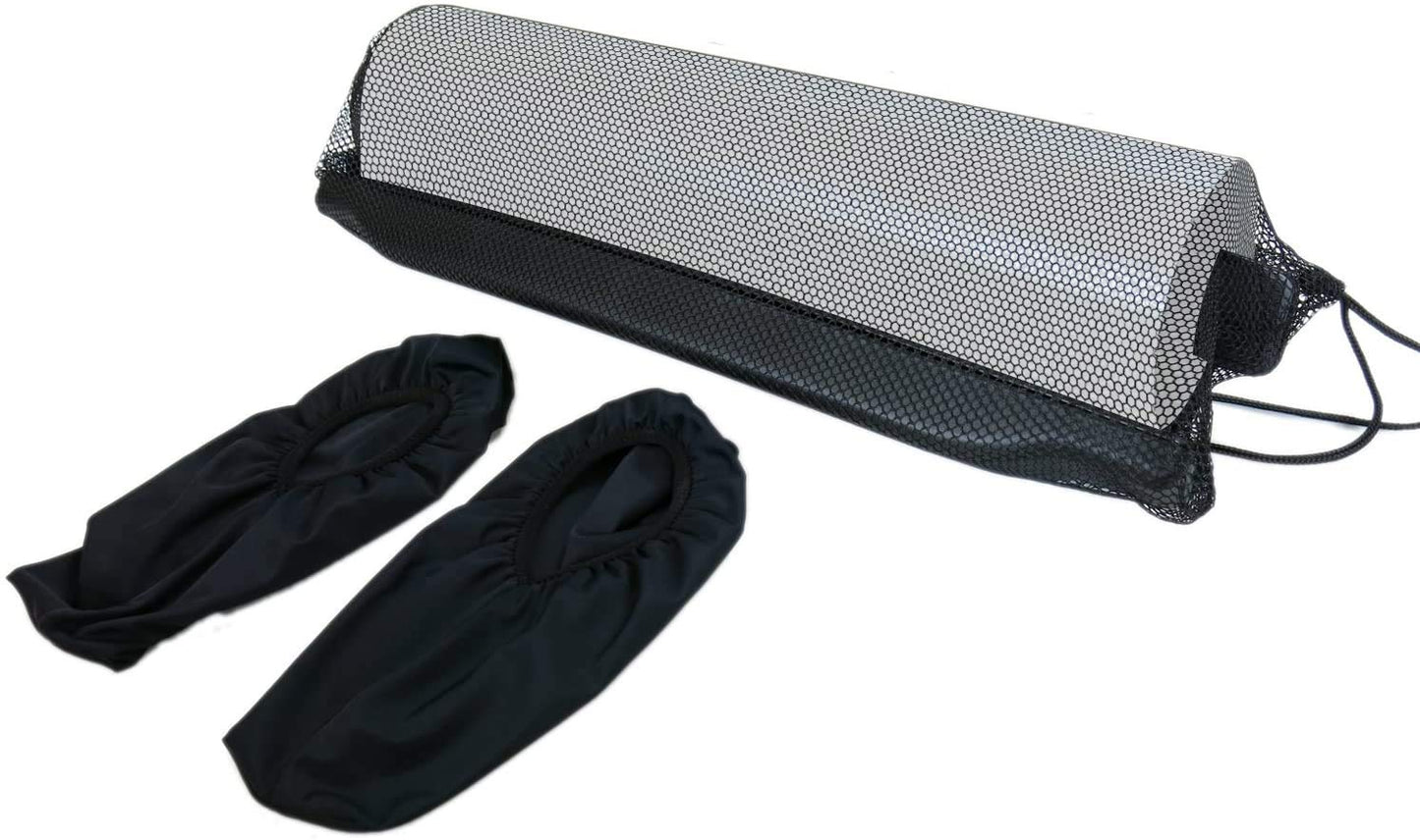 American Lifetime Slide Board - Workout Board for Fitness Training and Therapy with Shoe Booties and Carrying Bag Included (White, 7.5 Feet)