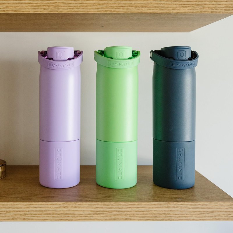 BrüMate Rise 25oz Water Bottle With 100% Leakproof Covered Silicone Straw | Insulated Stainless Steel Water Bottle | Cup-Holder Friendly | Fast Flow | Soft Sip Spout | BPA-Free (Nightfall Blue)