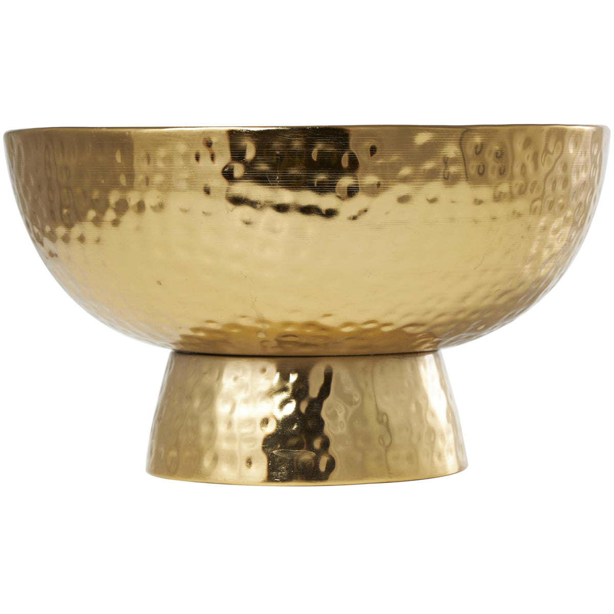 Deco 79 Metal Decorative Candle English Garden Scented Wide Hammered 70 oz 4 Wick Aromatherapy Candle with White Wax, Wax Aromatherapy Candle 10" x 10" x 6", Gold