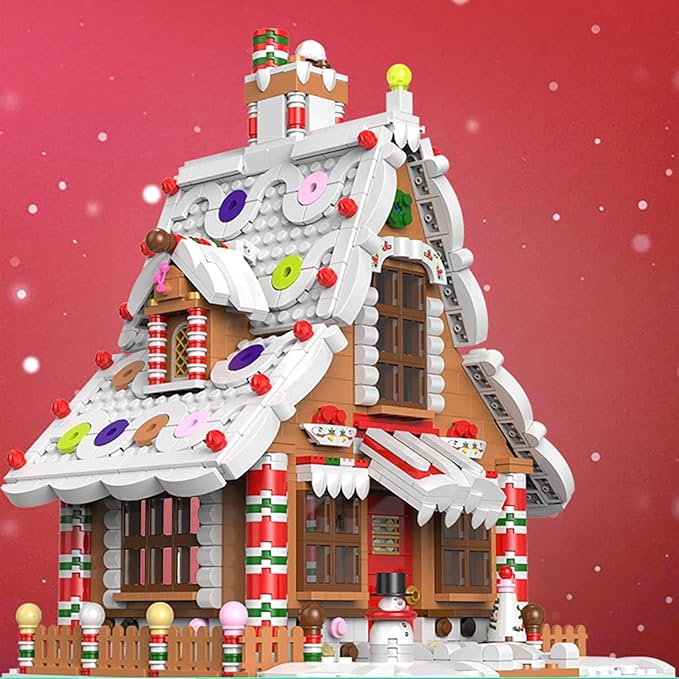 Christmas Gingerbread House Ornaments Building Set Toys with Led Light for Kids Boys Girls &amp Adults Christmas Decorations for Tabletop &amp Home Advent Calendar 2025 (1620 Pieces)