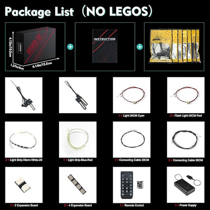 VONADO Light Compatible with Lego Hogwarts Castle and Grounds 76419 Music Version Creative Lighting Set Accessories Compatible with Lego 76419 for Fans (Lights Only No Models)