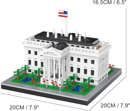 White House Micro Brick Building Set (2300 Pieces) – Landmark Model Educational Toy Gift for Kids and Adults