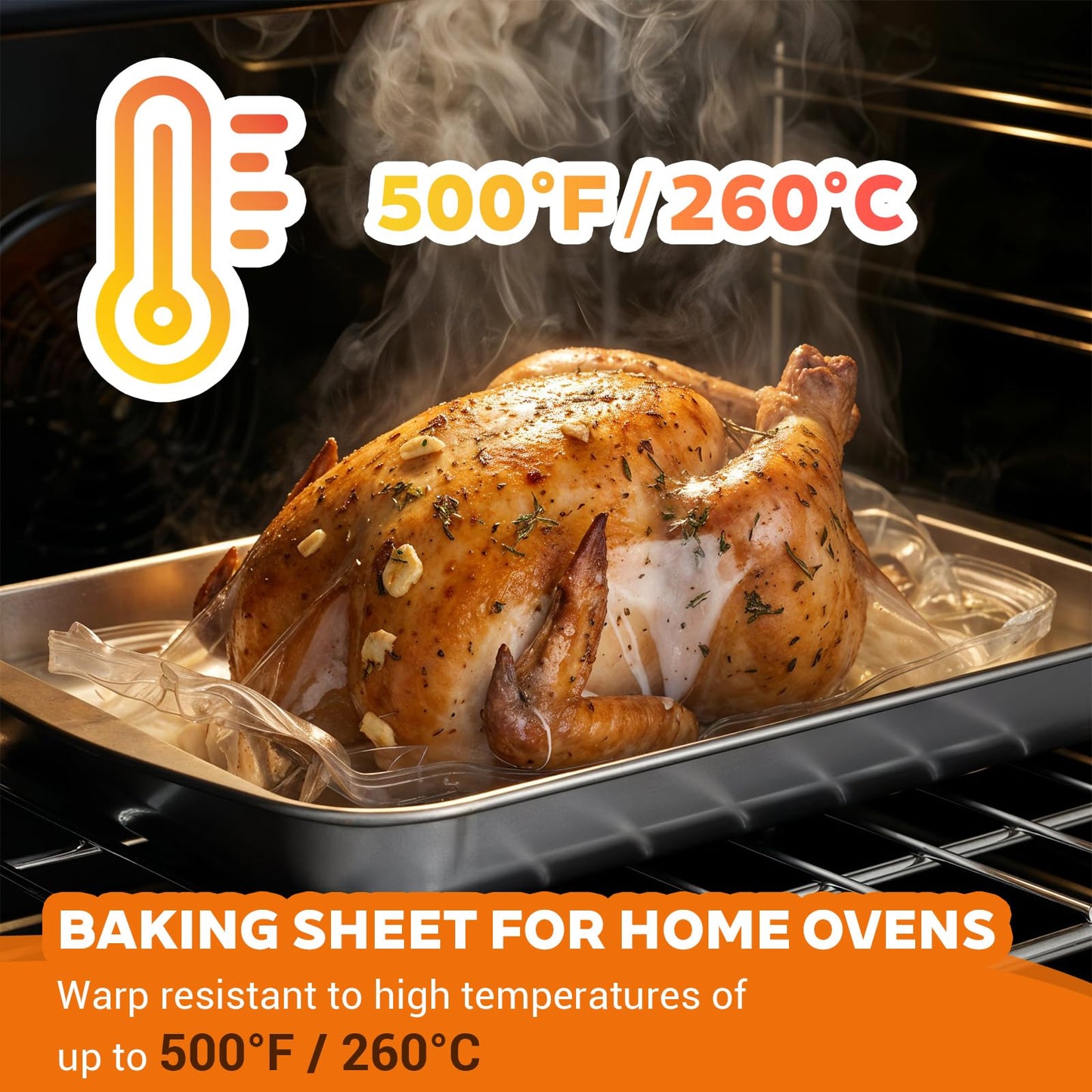 Afcabakila 6Pcs Stainless Steel Baking Sheet Pan Set, 9”x6.7” Small Cookie Oven Trays Cooking Bakery Cake Bun Pan Easy Clean Warp Resistant & Heavy Duty for Toaster Oven, Nonstick, Dishwasher Safe