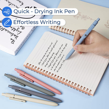 Nicpro 50PCS Cute Spiral Notebook Stationary Set For Women, Bible Journal Set, 3PCS A5 Spiral Notebook, Gel Pens, Sticky Notes & Tabs, Gift Box, Mechanical Pencils for Study Aesthetic School Supplies