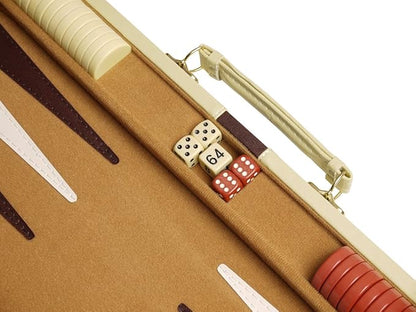 Deluxe Backgammon Set - Camel - 15x10