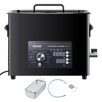 VEVOR 6L Ultrasonic Cleaner, Professional Ultrasonic Cleaner Machine with Knob Control, Stainless Steel Cleaning Machine with Basket and Cleaning Ball, for Watches, Razors, Jewelry, Coins and More