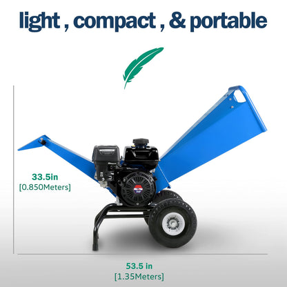 Landworks Wood Chipper 3 in 1 Multi-Function 3" Inch Max Capacity & Wood Chipper Compact Rotor Assembly Design 3" Inch Max Capacity