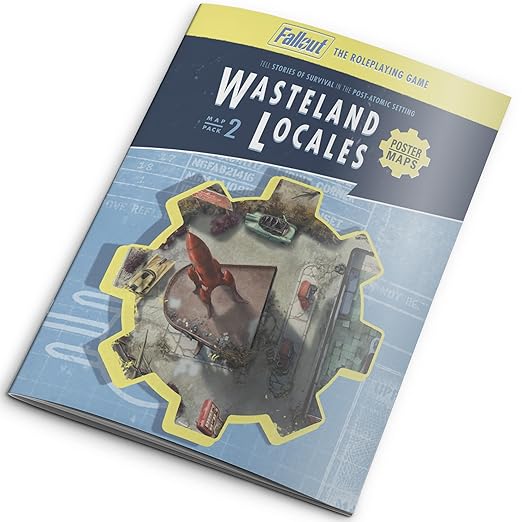 Modiphius Entertainment: Fallout: The Roleplaying Game - Map Pack 2: Wasteland Locales - 32 Page RPG Book &amp 4 Double-Sided Poster-Sized Maps Tabletop
