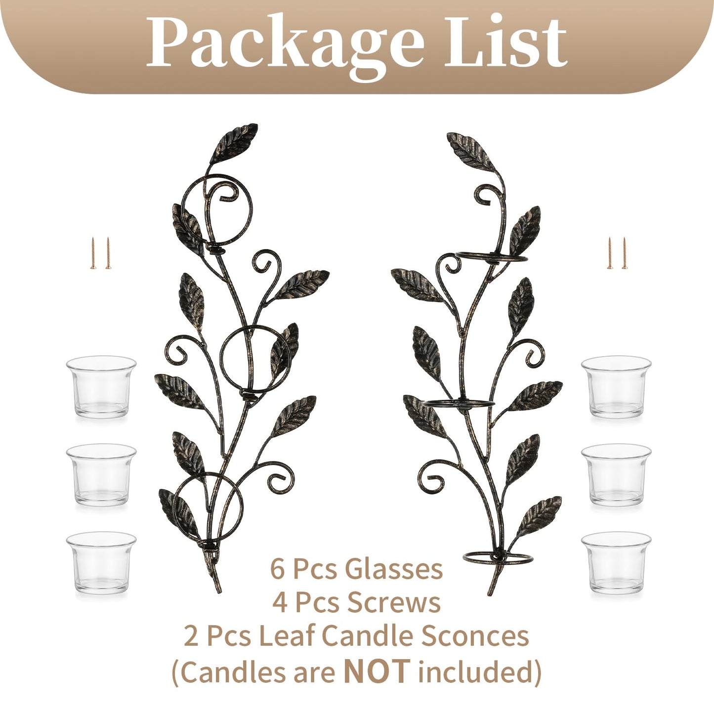 Sziqiqi Wall Sconces Candle Holder - Wall Candle Holder Black Tea Light Candle Sconce Vintage Wall Sconce Set of 2 for Living Room Wall Mount Candle Sconces for Bathroom Dining Room
