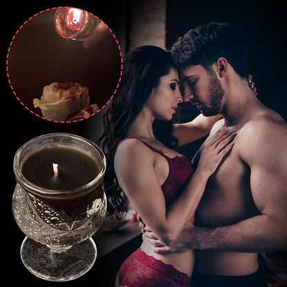 Low Temperature Candles Wine Cup Shaped in The Dark Scented Candles Low Heat Romantic Wax Play Candles Body Safe Low Temp Drip Candles Massage Soy Candles (F)