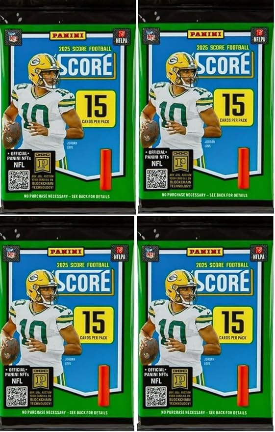 2025 PaniniScore Football Cards Pack of 4 Sealed Cards Total 60 Trading Cards