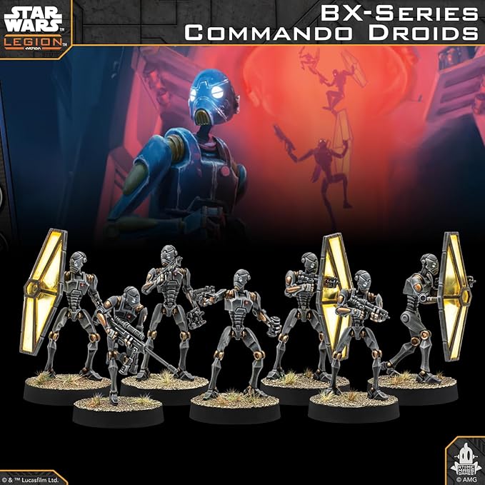Asmodee Star Wars: Legion BX-Series Droid Commandos - Tabletop Miniatures Game Strategy Game for Kids and Adults Ages 14+ 2 Players 90 Min Playtime