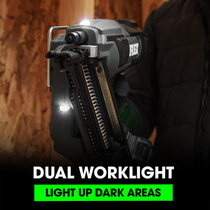 FLEX 24V Brushless 21° Framing Nailer Kit, Zero Ramp-up Time, 3 Nails/Sec, Ideal for Framing, Sheathing and Decking, w/ 5.0Ah Lithium Battery & 160W Fast Charger - FX4351A-1C