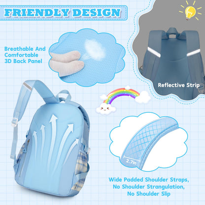 MUSEVOS Girls Backpack, Ideal School Backpack for Girls from Elementary to Teen Years, Kawaii Bookbag Cute Large Capacity