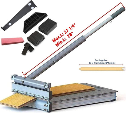 13" Pro Laminate/Vinyl Floor Cutter with Floor Installation Kit, 15°/30°/ 45° Instant Cuts in One Step, Cuts Laminate Floor, Engineer Wood, LVP/T, VCT, SPC, WPC, Siding & More; Black 5 deal!