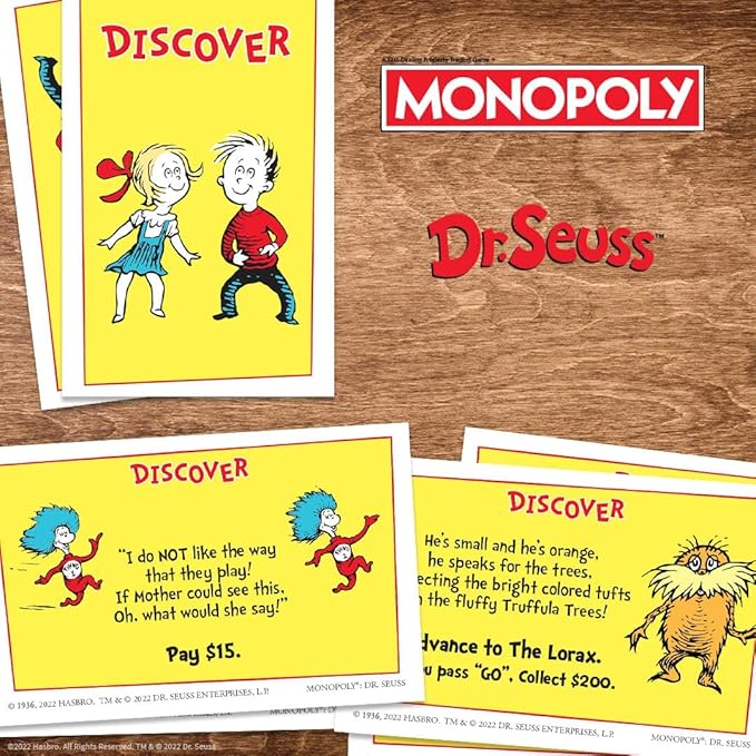 Monopoly: Dr. Seuss | Buy Sell Trade Books | Collectible Classic Monopoly Game Featuring Custom Game Board &amp Artwork | Officially-Licensed Game &amp Merchandise