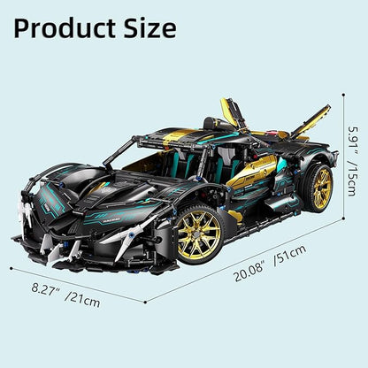 Race Cars for Adults 1:10 Sport Car Building Block SetsTechnical Racing Vehicle MOC Collectible Model Engineering Toys Kit Birthday for Men Teens Boys Car 12-1614+ 2112 PCS