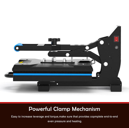 Delclynee 15" x 15" High Pressure Heat Press Machine for T Shirts, Industrial-Quality Digital Sublimation Printer for Heat Transfer Vinyl