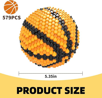 Basketball Building Block Set Adults challenging STEM Block Decorations Miniature 3D Educational Toys for Ages 14 15 16 and Above (579 Pieces)