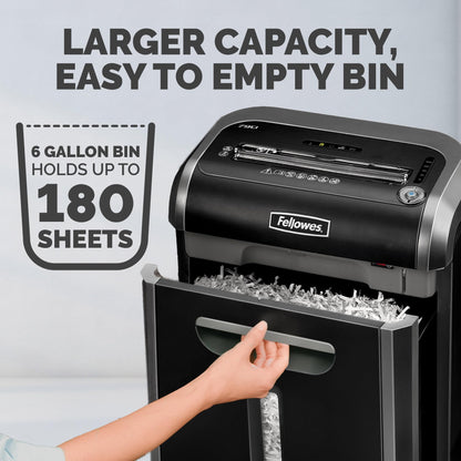 Fellowes ‎Powershred 79Ci 16-Sheet 100% Jam-Proof Heavy Duty Crosscut Paper Shredder Machine for Office and Home, Black/Dark Silver 3227919