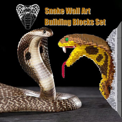 BDYDT Wall Art Snake Building Blocks Set A Wall Decor Set for Adults Who Love Creative Hobbies(2376 Pieces) Toys Gifts for Kid and Adult