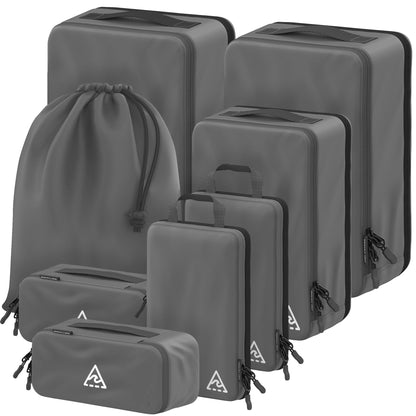 8-Piece Deluxe Compression Bags For Travel - Maximize Space In Luggage With Travel Compression Bags For Packing Double Capacity Design, Luxury Suitcase Organizer Bags, Large, Small, & Medium Set