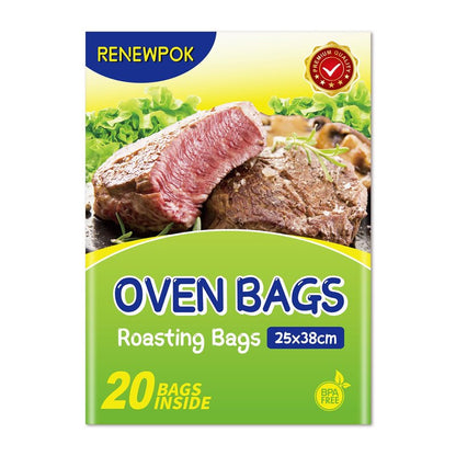 Roasting Bags for Oven with Ties for Roasting Chicken, Meat & Fish Multi Purpose Cooking Bags (20PCS, 11 * 15 Inch)
