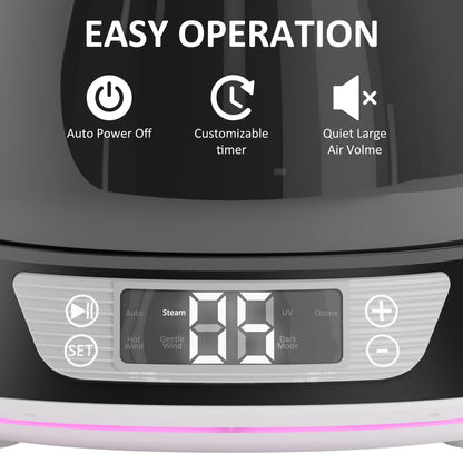 Hat Washer Cage, Hat Heat Press & Hat Shaper – All-in-1 Cap Care Machine with Steam Iron, Ozone, 3-Color Lighting – Hat Cleaner for Baseball Caps, Helmets – Keep Caps Clean & Dry